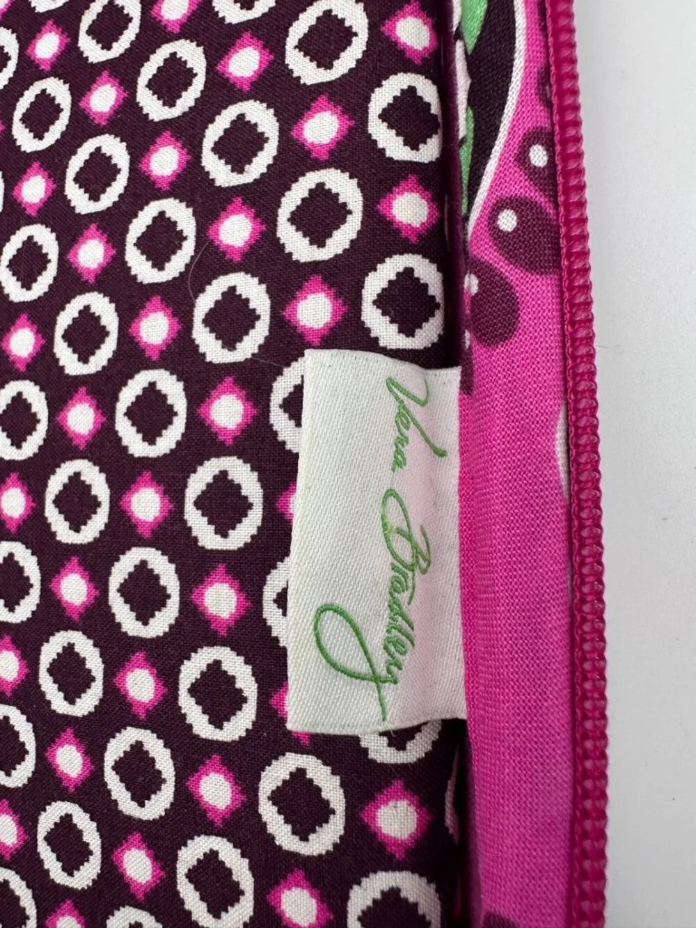 Vera Bradley Cupcakes Pink Circle Floral Quilted Laptop Case Adjustable Strap Ha